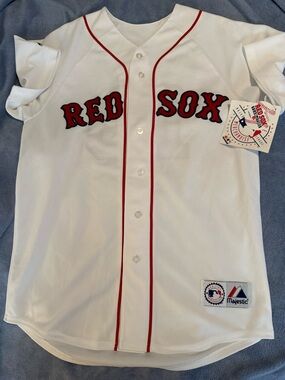Majestic white Boston Red Sox jersey Team store daisuke matsuzaka signed jersey